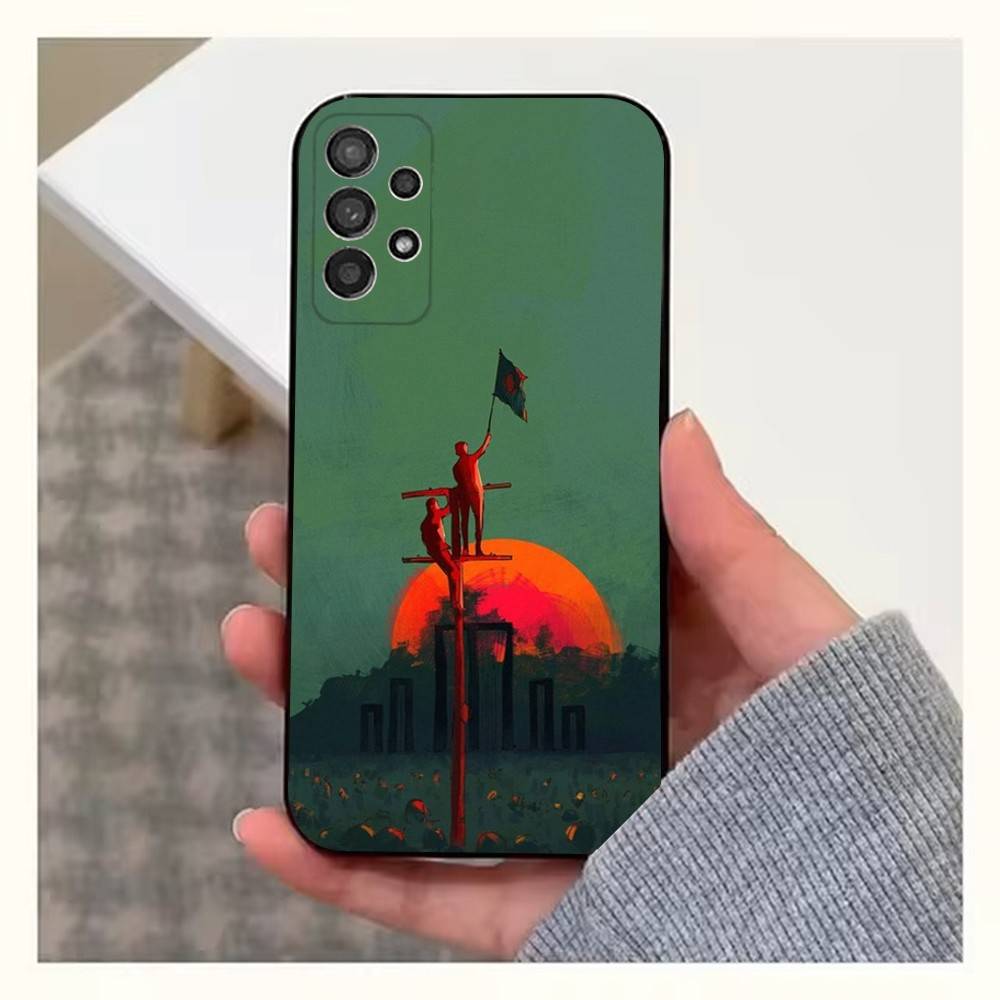 Bangladesh Flag For Samsung S9,S10,S20,S10,S21,S25,S24,S23,Ultra,FE,Plus,Lite,Soft Silicone Black Case