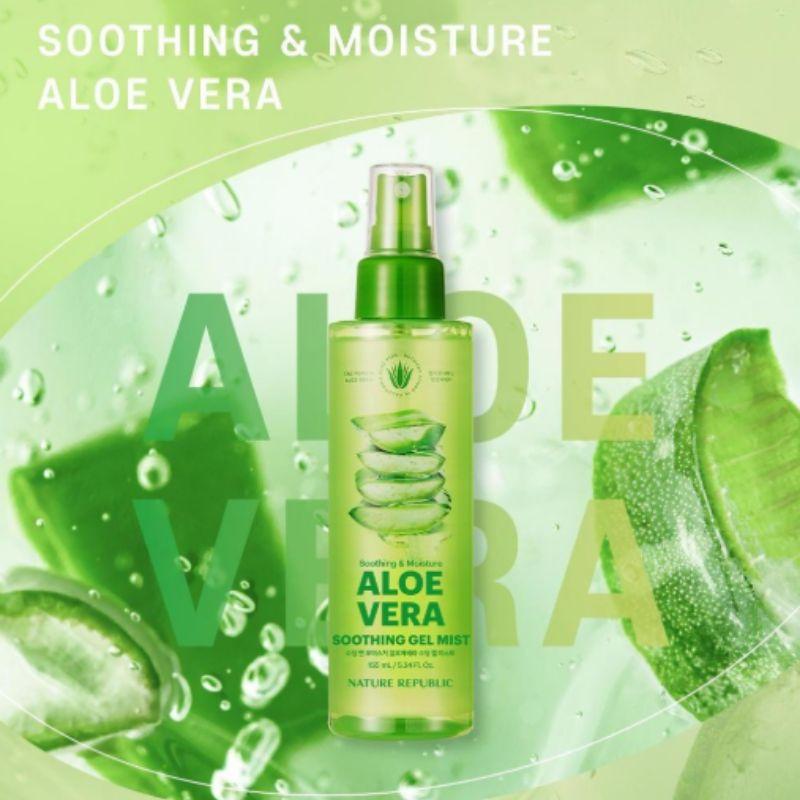 Nature Republic Soothing & Moisture Aloe Vera Soothing Gel Mist, 1 Pc, 155ml