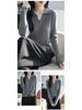 2025 Spring Women's Loose Lapel Pure Wool Cable Knit Sweater