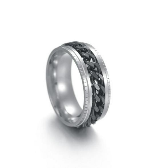 

Трендовое вращающееся декомпрессионное кольцо из титановой стали - Прочный и стильный унисекс аксессуар Size 14