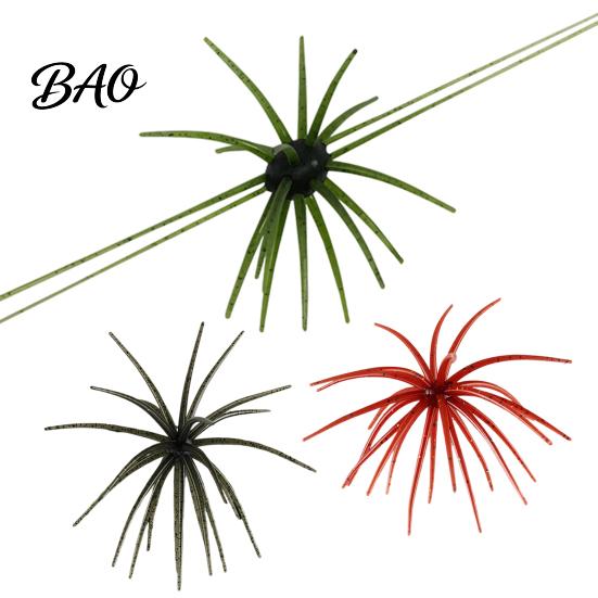 Realistic Bionic Fishing Tackle Floating Sea Urchin Soft Lures, Highly Elastic TPE Baits, Versatile Glue Baits for Rivers Flexible Tentacles