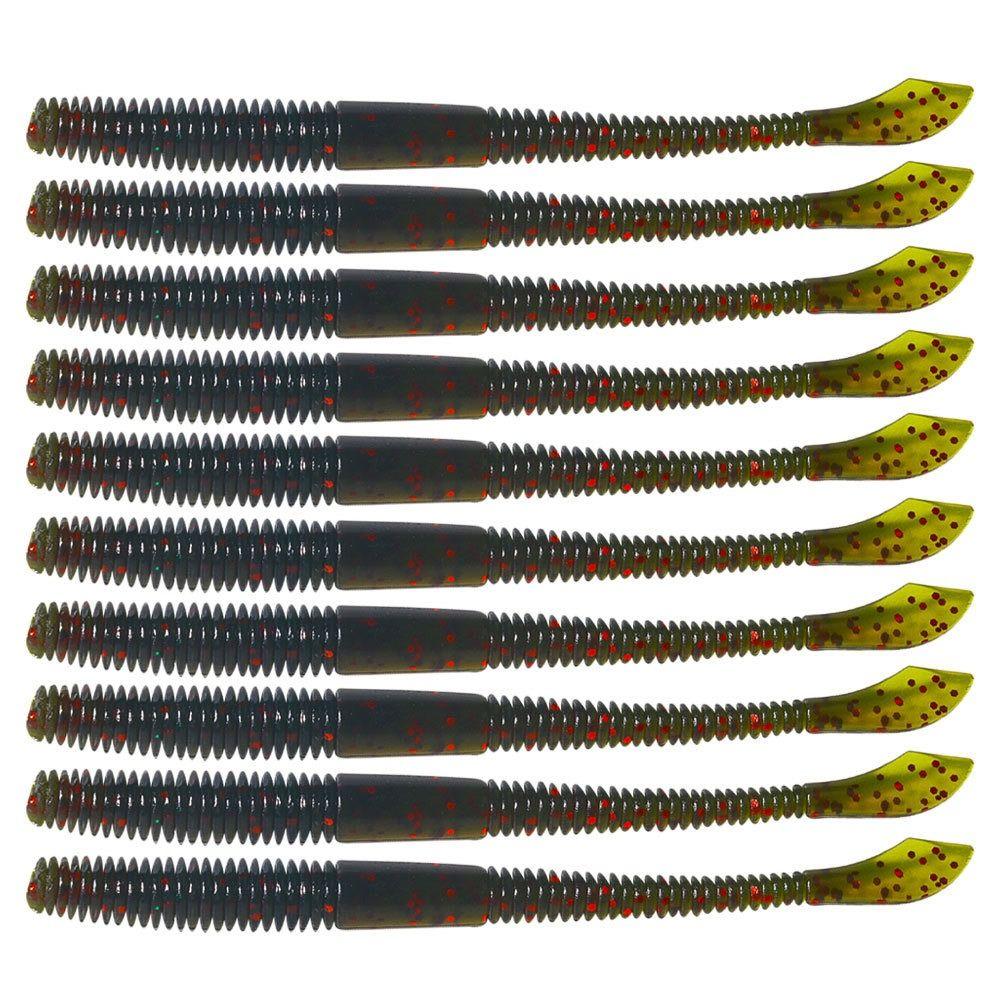40PCS Soft Simulation Fishing Lure 10cm Fishing Bait Earthworm Bait  Freshwater Fishing