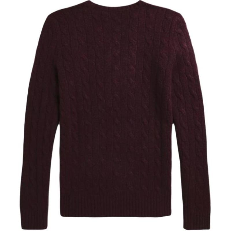 Ralph Lauren Cable-Knit Crew Neck Solid Wool Sweater Women 211581065-023