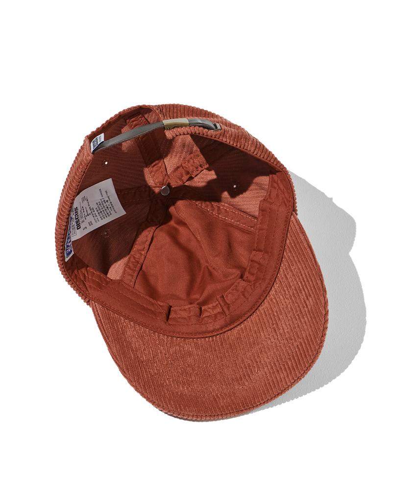 DISCUS ATHLETIC Logo 5-Panel Corduroy Cap Brick Red
