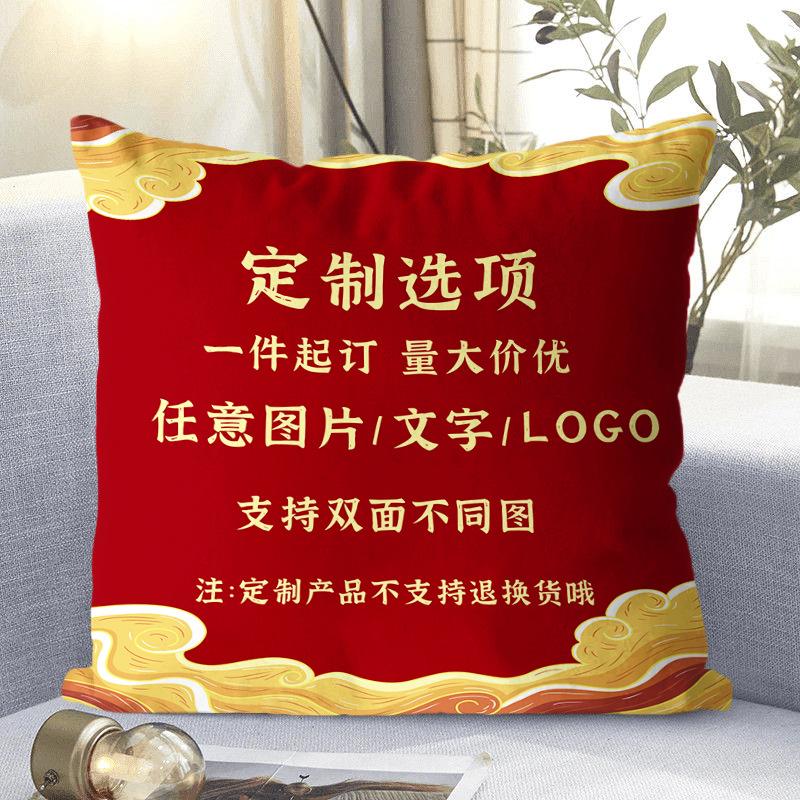 New Plush Pillow Living Room Sofa Cushion Pillow Zodiac Snake Pillow Red Pillow Case Cartoon Gift