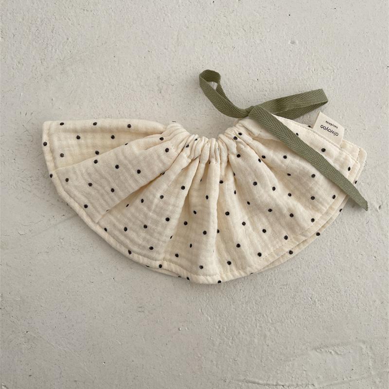 4Layers Cotton Gauze Baby Bibs Toddlers Newborns Printing Ruffle Feeding Burp Cloths Apron Baby Saliva Towel Drool Bib