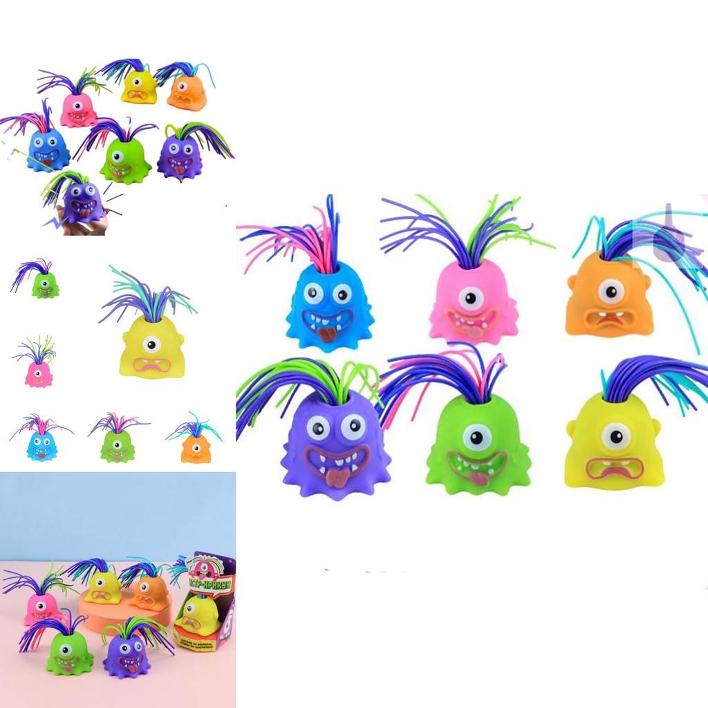 Funny Monster Toy With Big Eye For Children Purple Environmental Material