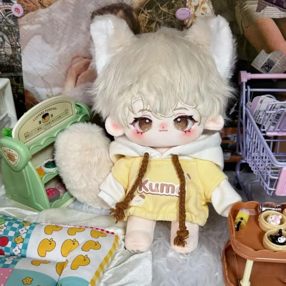 Plushie Monster 20cm Doll Blond Dog Puppy Handsome Boy Toy Body Plush Removable Ear Tail Original Cartoon Cosplay Kids Gift Xmas