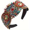 Elegant Vintage Inspired Rhinestone & Floral Headband Wide, Glamorous Hair Accessory for Women | Perfect for Parties & Formal Events