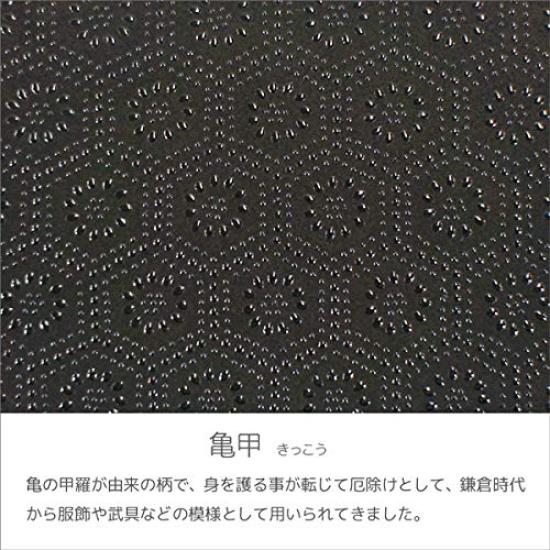 Inden Billfold No Coin Black with Black Tortoiseshell [Inden-ya] Bi-fold Wallet, I, Pocket, Deerskin, Lacquer, Pattern, 2005-01-003