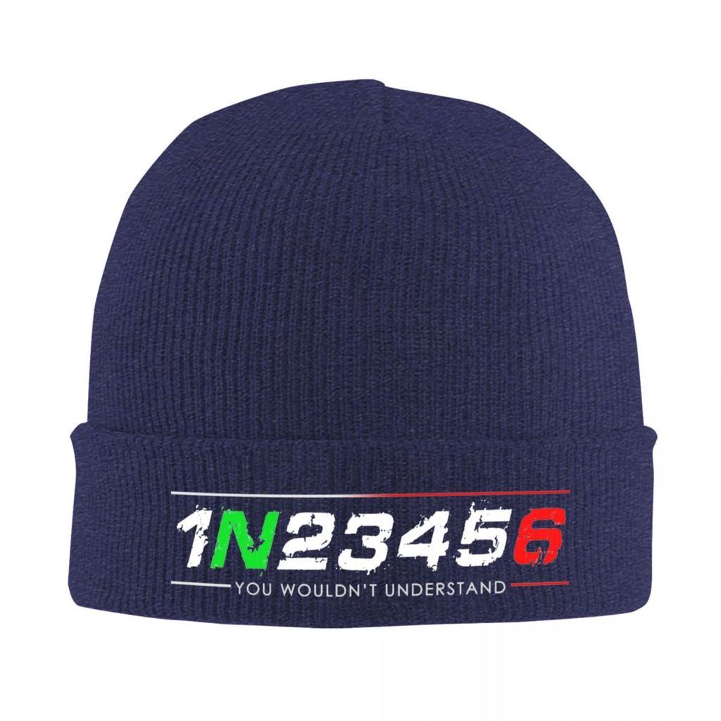 1N23456 Motorcycle Knitted Hat Beanies Autumn Winter Hats Warm New Cap for Unisex Women