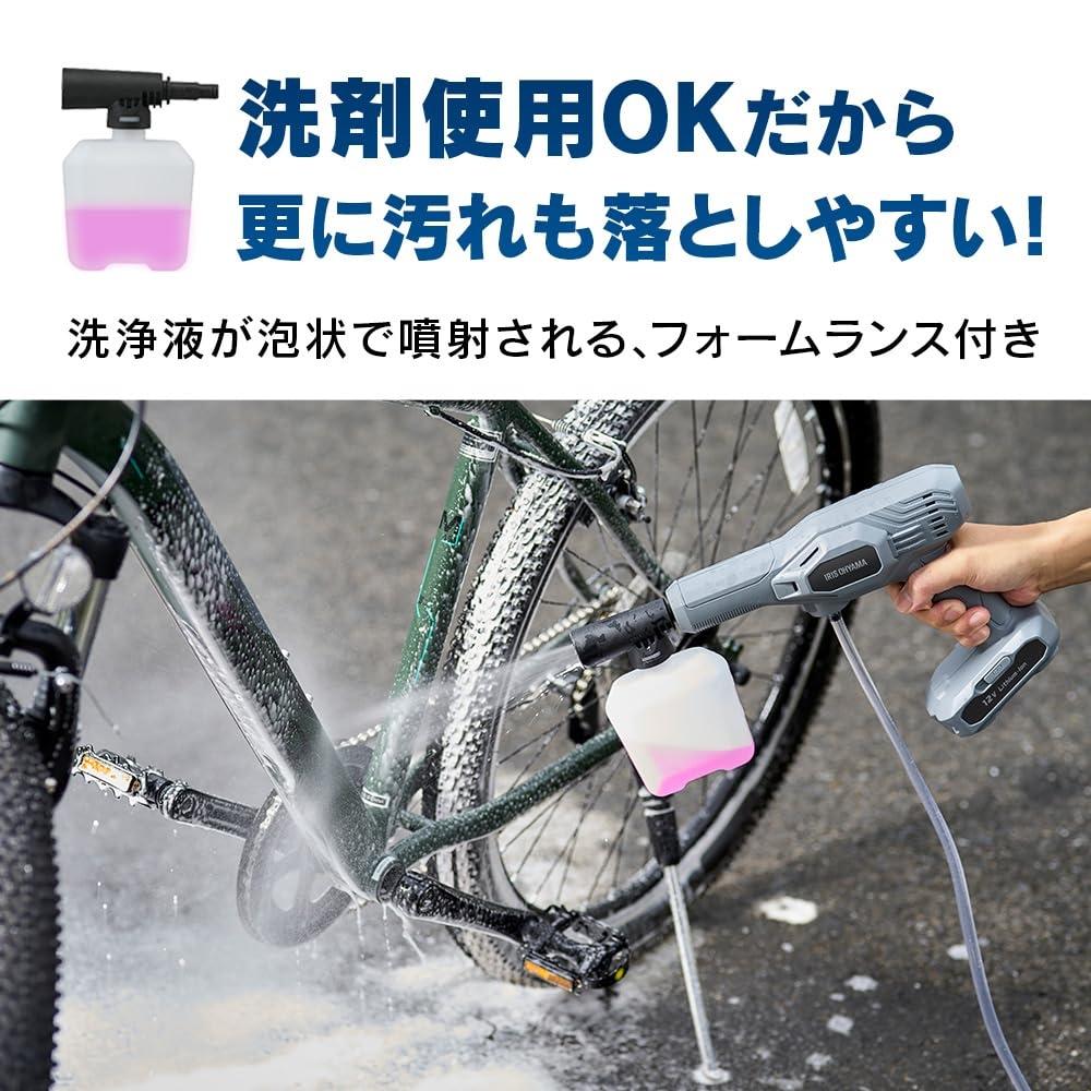 IRIS OHYAMA Model 2023 Dobíjecí příruční myčka Snadná manipulace i ve stísněných prostorách Vodu lze dodávat z plastové láhve Síťové dveře, okna