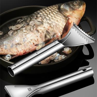 Ergonomischer Edelstahl Fischschuppenentferner Professionelles Sägezahn-Fischschuppenentferner-Werkzeug für den Heim- oder Marktgebrauch