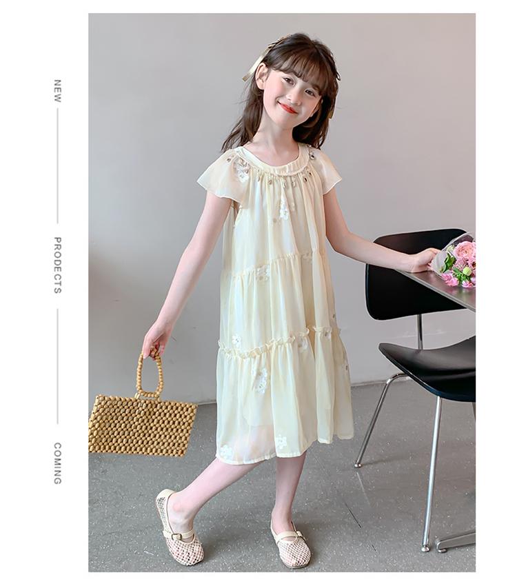 Girls' Dress Summer Dress New Summer Chiffon Elegant Princess Dress Summer Thin Girl Children's Dress