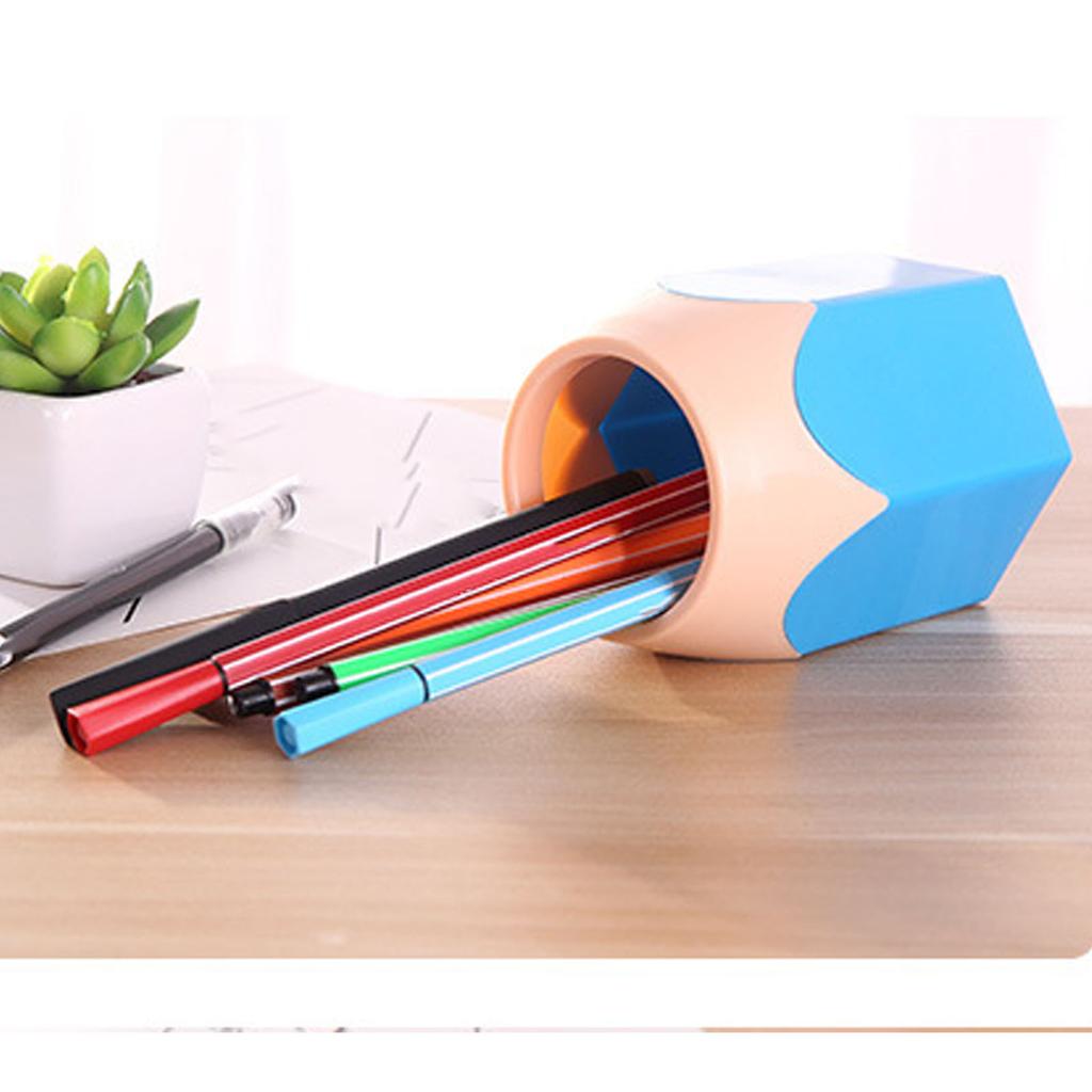 Desktop Pen Holder Multifunctional Space Saving Colorful Pencil Stationery   for Home Classroom