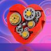 Valentine's Day Mechanical Heart Clock: Creative MOC-4453 Building Blocks Model