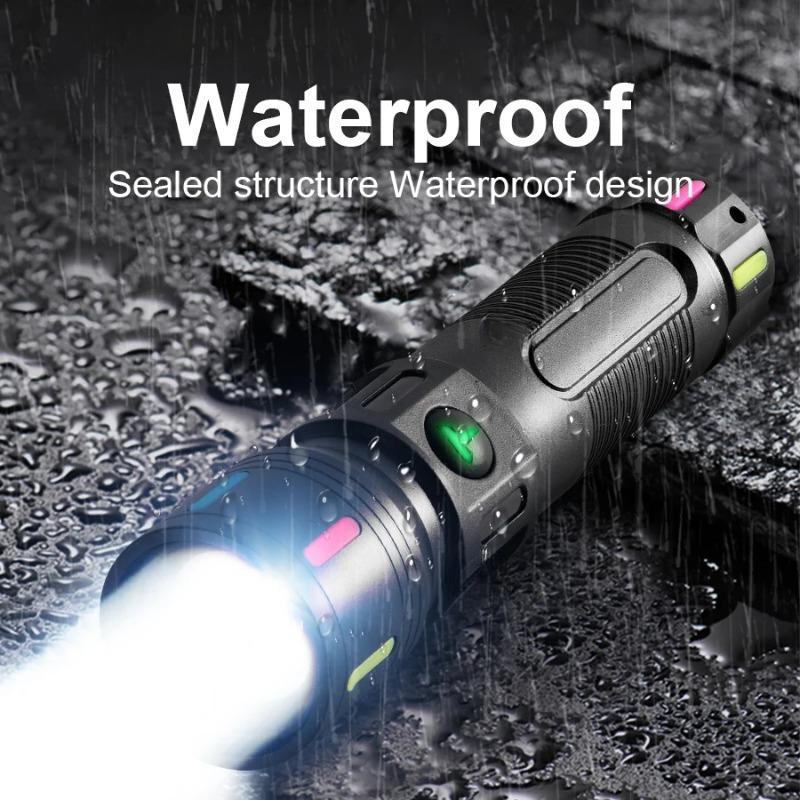8000LM Zoomable Flashlight,Type-C Rechargeable,3 Modes, Adjustable Focus,Portable Torch for Camping Cycling Emergency,rechargeable