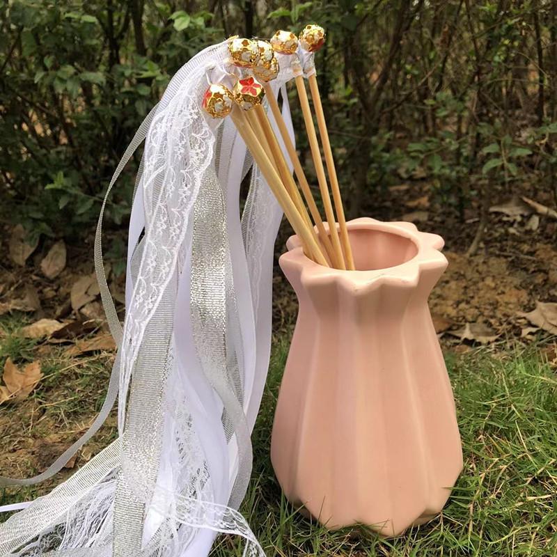 

Multicolor Fairy Ribbon Wand: Magic Pull-Flower Decoration for Weddings, Festivals, and Kids Parties