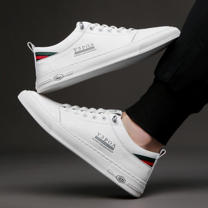 2024 Męskie wiosenne modne skórzane buty sportowe casualowe - modny i prosty design