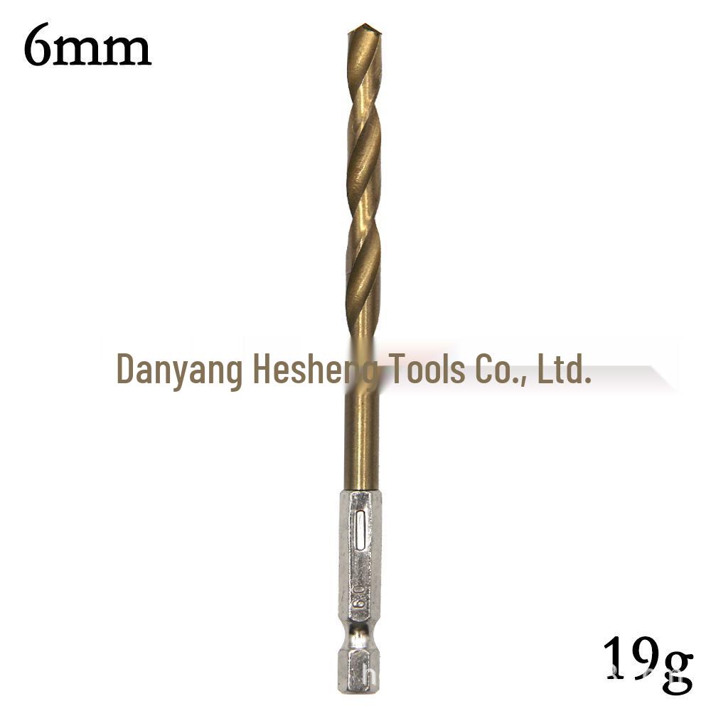 13PC Hexagonal Handle Titanium-Plated Twist Drill Bit Set (1.5-6.5mm) for Electric Drills and Screwdrivers
