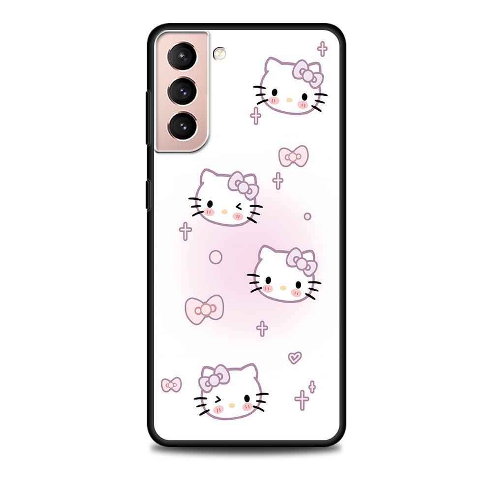 

Hello Kitty Lovely Case for Samsung Galaxy S23 S10e S10 S21 FE S22 S9 S24 Ultra S20 Plus Soft Black TPU Phone Cover Bumper Samsung S9