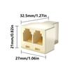 Compactly RJ11 Phone Splitter Telephone Connectors Two Devices On Single Line Ensuring Clear &Stable Call Quality