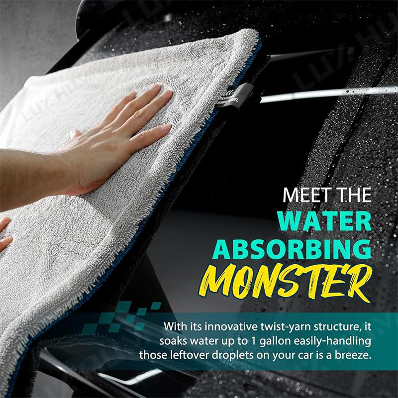 60X120CM Oversized Car Towel 1400GSM High Absorbent Ultra-Thick Drying Cloth for Car Detailing Soft Scratch Free Cleaning Towel