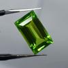 10.25 Ct Natural Green Peridot CERTIFIED Loose Gemstone Emerald Cut AM-277