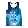 Dragon 3D Print Tank Tops Men's Fashion Streetwear Oversized Sleeveless Tank Top Bodybuilding Fitness Gym Male Vest Man Clothing