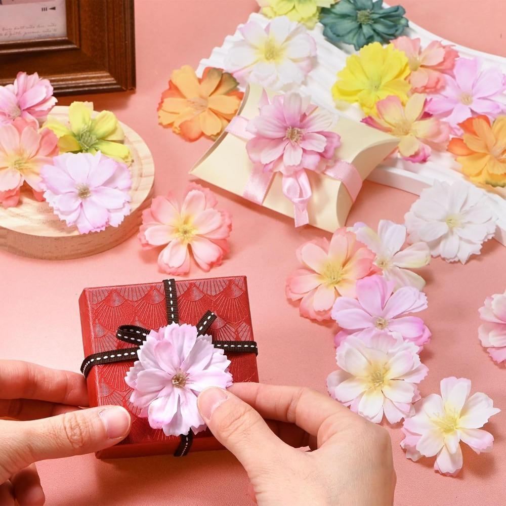 30/50Pcs Artificial Hydrangea Flowers Head Rose Artificial Flower Home Room Decoration DIY Gift Accessories Wreath Wedding Decor