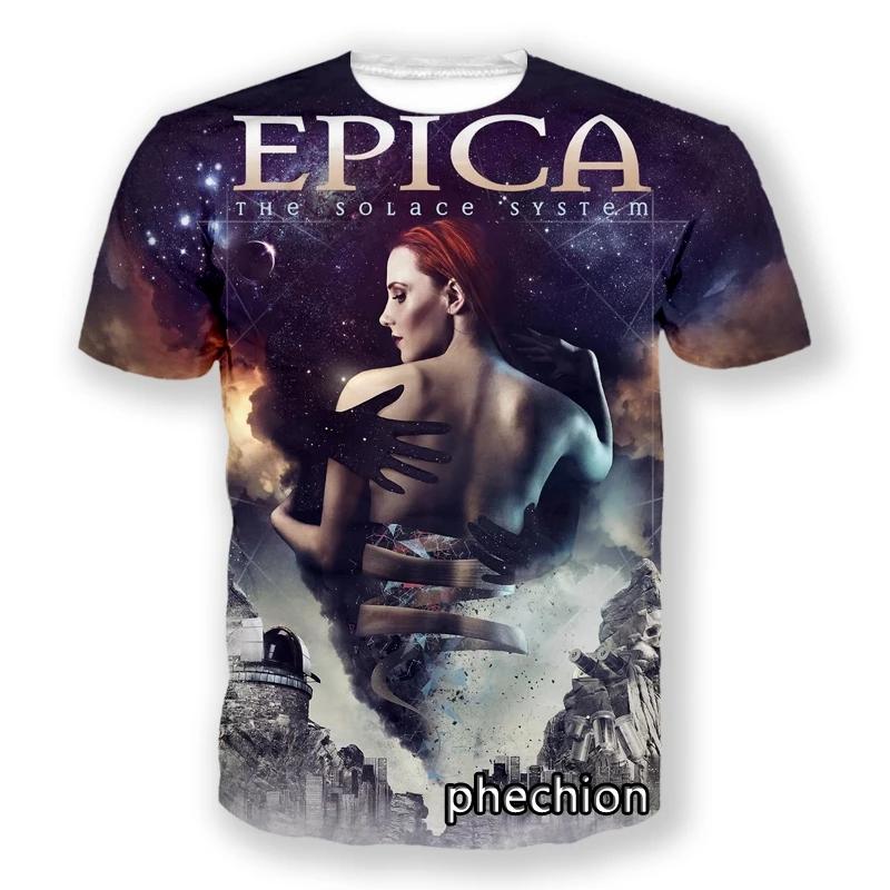Popolare T-shirt Sinfonica Metal EPICA Stampata 3D per Uomo/Donna Estiva Hip Hop Tendenza Manica Corta Maglietta Oversize Girocollo Y2k Top