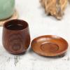 ABRW-Japanese Style Log Cup Wooden Big Belly Cup Sake Solid Wood Retro Insulated Teacup Set Drinking Cup 150ML
