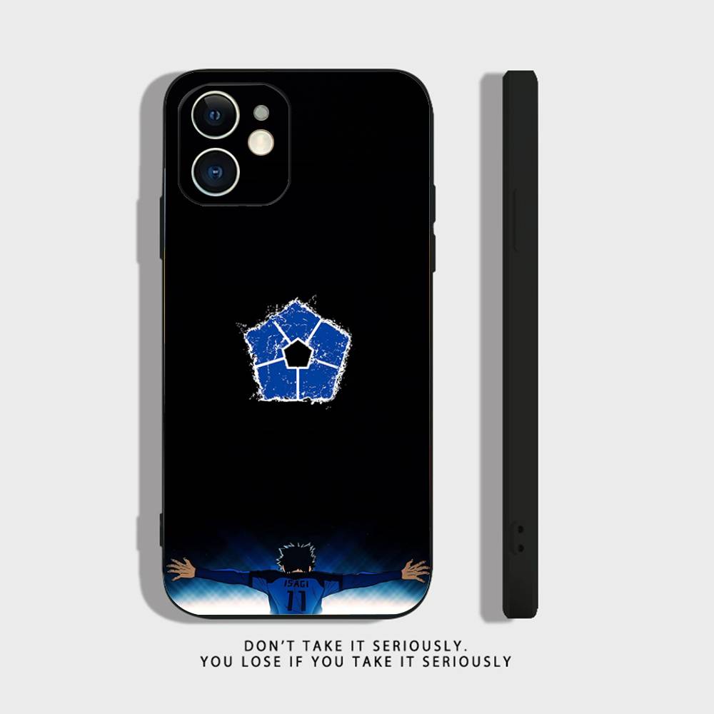 A-Anime Blue Lock Phone Case For iPhone 17,16,15,14,13,12,11,XR,Pro,XS,Max,XR,Plus,Mini Soft Silicone Black Shockproof