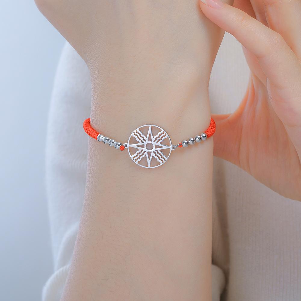 Dawapara Assyrian Star Bracelet Ancient Sumerian Sun Symbol Star of Shamash Charm Stainless Steel Mesopotamian Jewelry