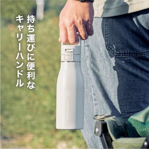 Official Takeya THERMO FLASK 500ml Stainless Steel Water Bottle, Vacuum Insulated, Insulates Hot or Cold Drinks, Travel-Friendly, One-Touch Closure, C