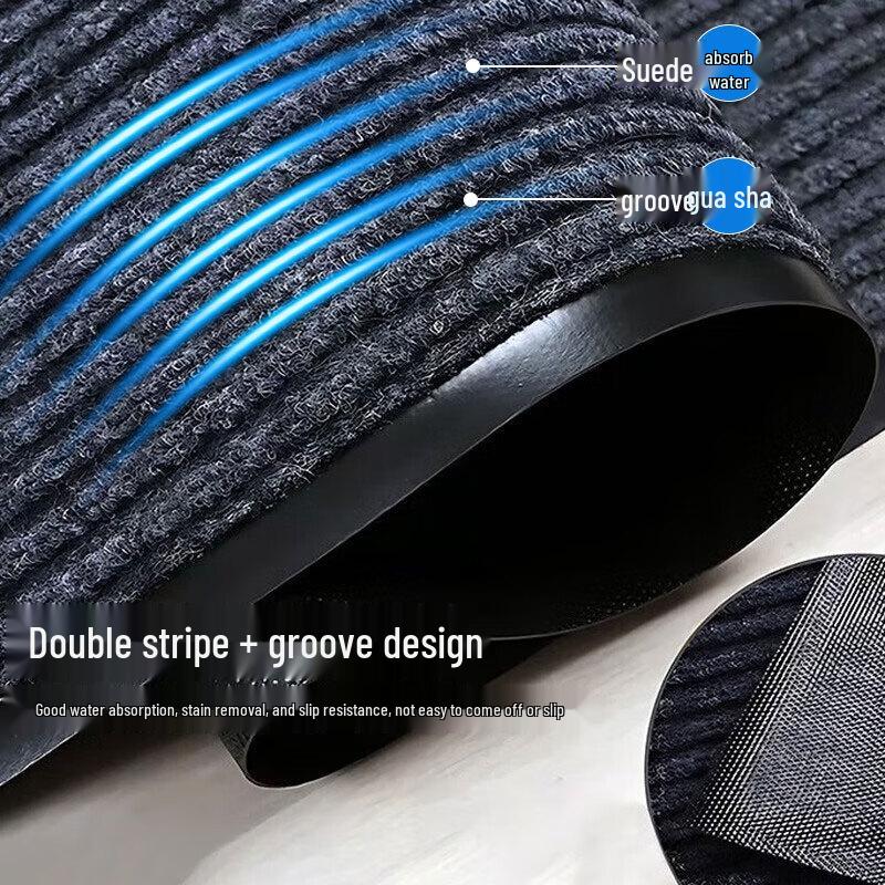 Thick Double-Stripe Anti-Slip Entrance Mat