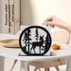 Living Room Bedroom Vertical Iron Art Deer Tissue Box Creative Simple Black Home Decor Tissue Storage Napkin Box