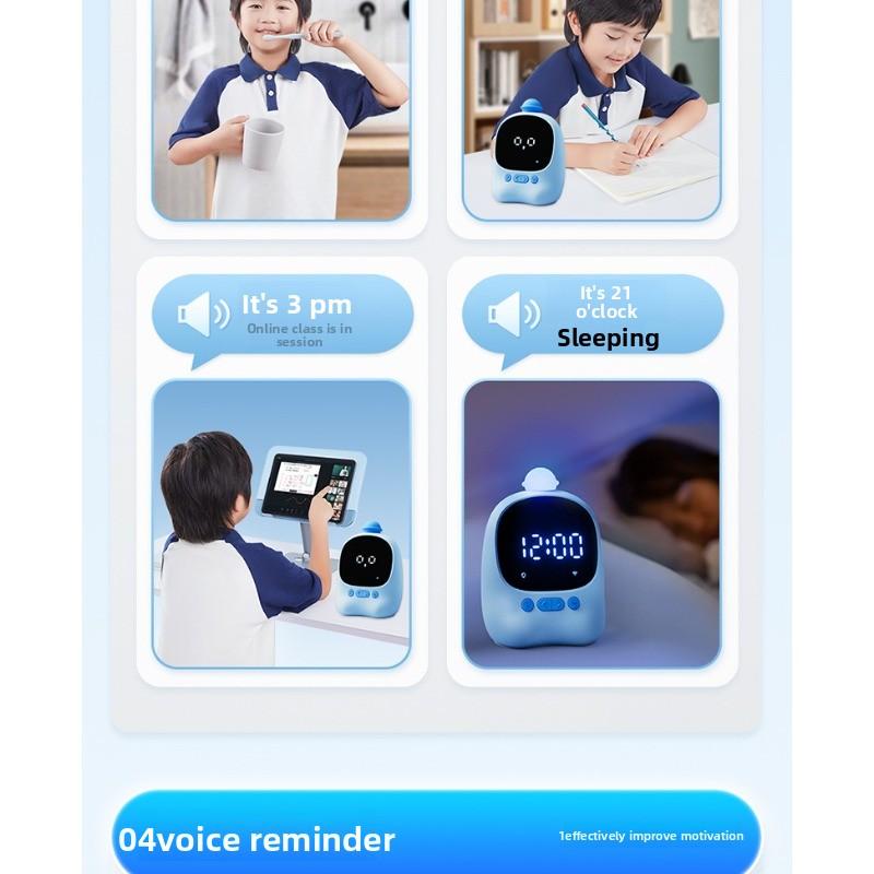 Voice Intelligent Alarm Clock Time Manager, Elementary School AI Model Course Textbook, Electronic Clock