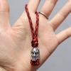 Spartan Pirate Red Camouflage Paracord Keychain Pendant in Viking Style