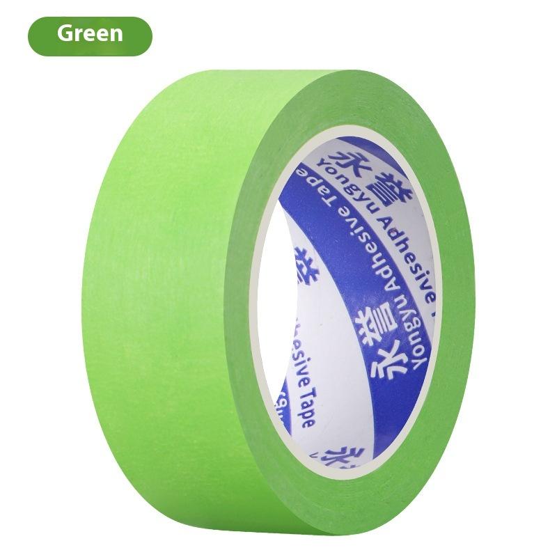 

10M Color Masking Tape Black Decoration Masking Spray Paint Traceless Student Office Art Painting Sticker 10mmX10m зелёный