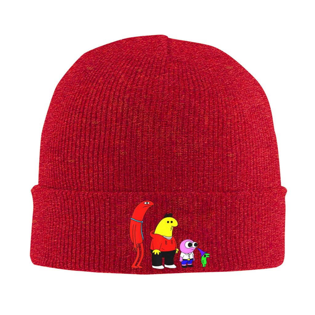 Smiling Friends Beanie Hats  Bonnet Hats Men Women Vintage Outdoor Knit Hat Spring Printed Elastic Caps