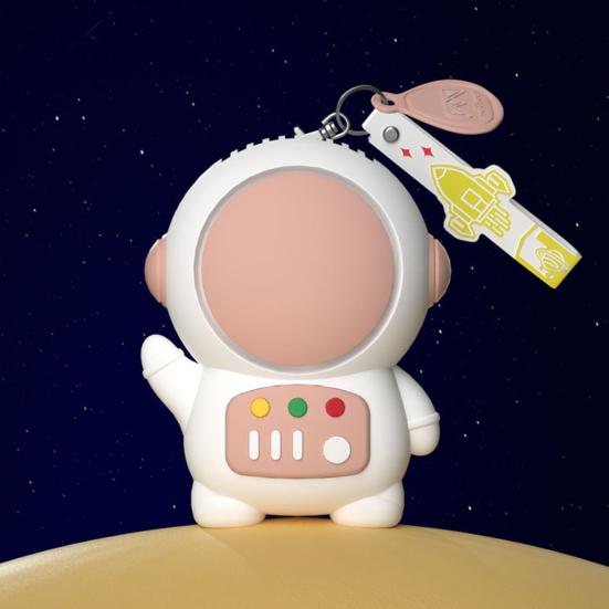 Mini Portable Fan Without Vane Cartoon Astronaut Shape Handheld Fan Cute Spaceman Personal Desk Fan Summer Rechargeable 2 Speed Cooling Fan for Travel