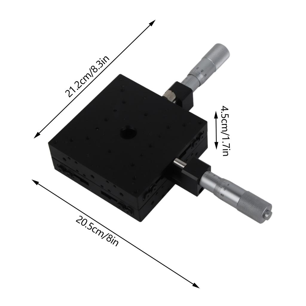 SEMY100‑AC Micrometer Manual Slide Table Trimming Platform Cross Roller Stages 100*100*40mm XY Linear Guide Sliding Track
