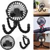 Mini Octopus Fan Baby Stroller Fan Small Folding Fans Hand Held USB Charging Bladeless Mini Silent Table Outdoor Cooler