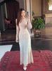 Elegant European and American Long-Sleeved Autumn Dress 2025