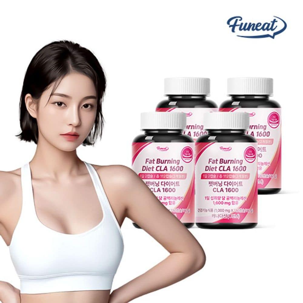 

FUNEAT Fat Burning CLA 1600mg 4 Bottles 32 Weeks
