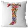 Floral  Letters Pattern Soft Cushion Cover Living Room Sofa Decor Home Chair Car Bedroom Decorative Pillowcase Girls Gift