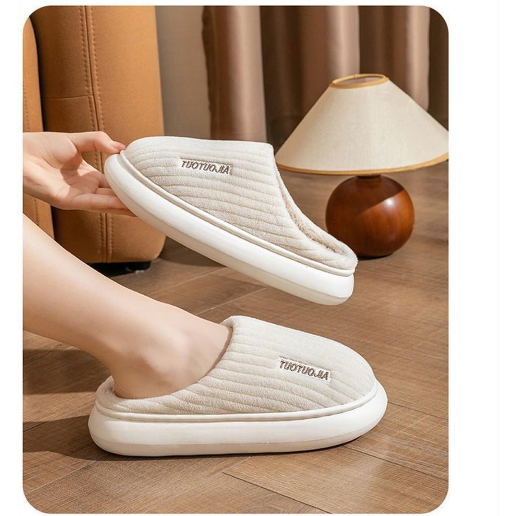 Cotton Slippers, Indoor Slippers, Thermal Slippers, Non Slip Shoes, Plush, Couple Cotton Slippers