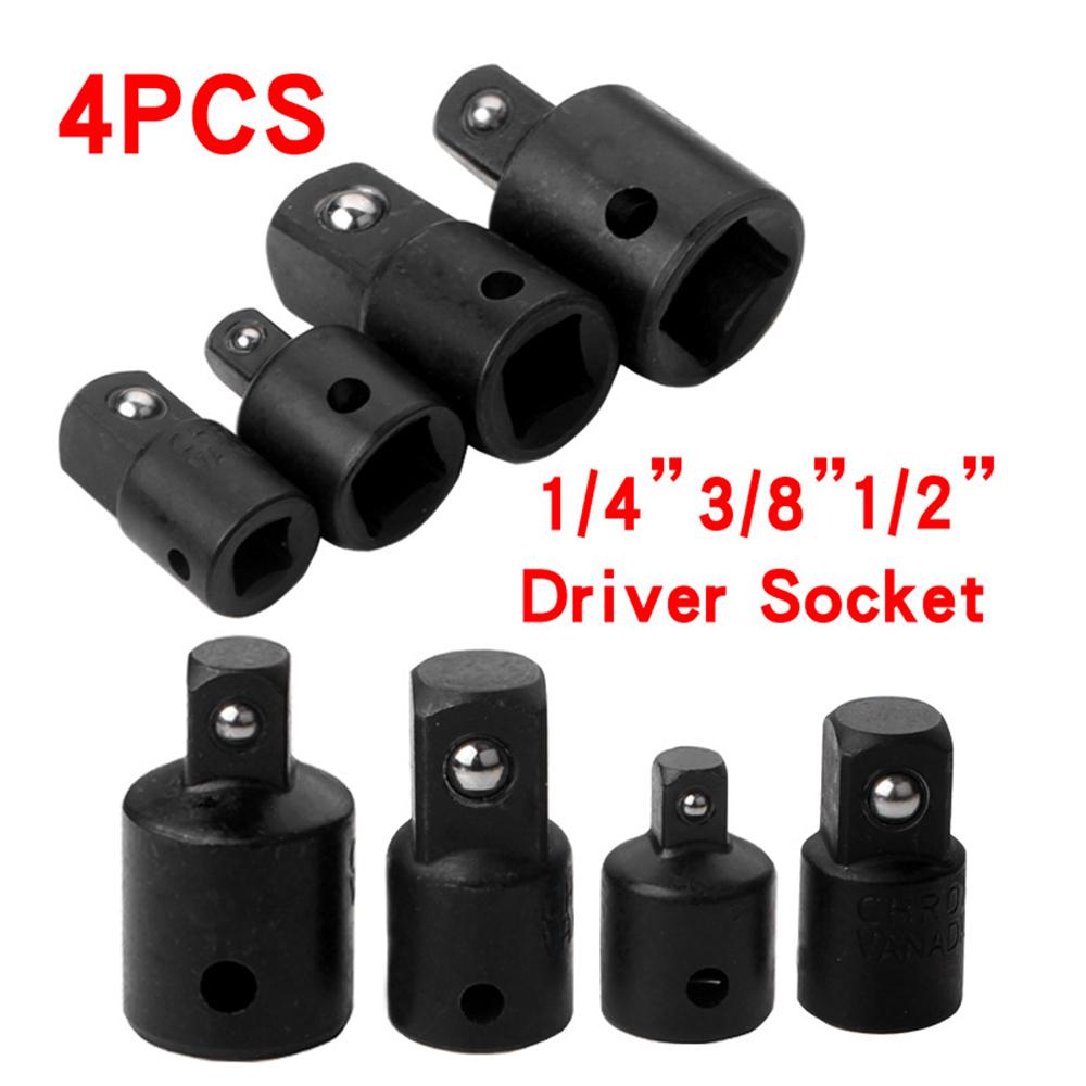 4 PCS Impact Socket Adapter Reducer 1 4 Inch 3 8 Inch 1 2 Inch Impact Driver Conversions Steel Power Nut Driver for