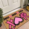 Pink Swan Black Cat Pattern New Entrance Floor Mat Bathroom Absorbent Foot Door Mat Horror Skeleton Decoration